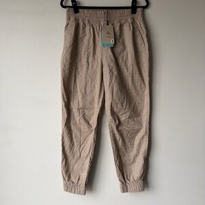 Prana Mantra Jogger Dark Khaki Color NWT Hemp Blend Joggers Women’s Small